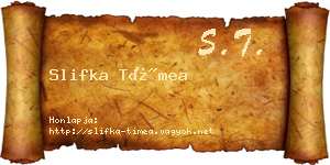 Slifka Tímea névjegykártya